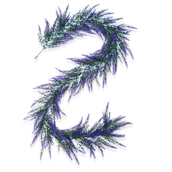 5.9 FT Lavenders Decorative Vines ,71-Inch Artificial Purple Garland, Bendable Plastic Branches, Indoor/Outdoor Floral Accent for Front Doors, Mantels, Patios, Weddings & Year-Round Home Decor
