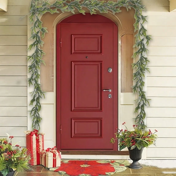 5.9 Ft Christmas Norfolk Pine Garlands Artificial Cedar Pine Garland Christmas Greenery Garland for Table Mantle Fireplace Wall Stair Window Indoor Outdoor Holiday Decor