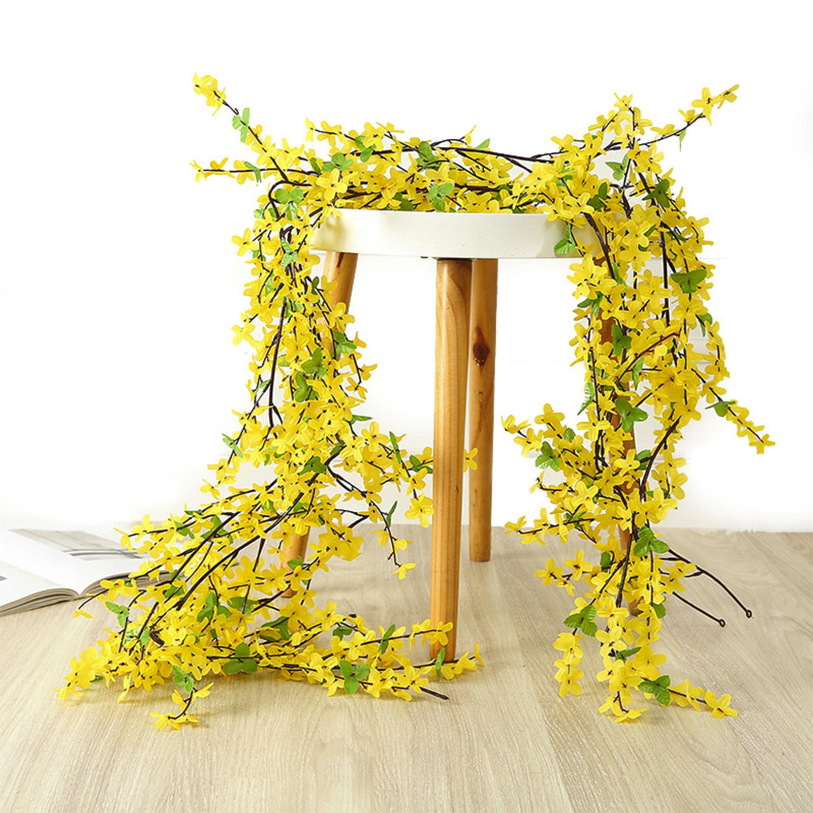 Artificial Flower String 5.9 Ft Winter Jasmine Flower Vines Garland Artificial Flower Strings ...