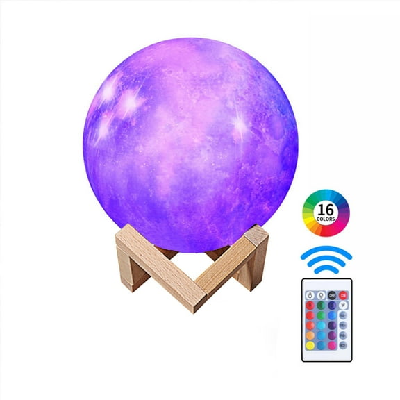 5.9 Inch 16-Color Planet LED Night Light, Remote Control Hanging Lamp, Birthday Christmas Gift for Teens Girls