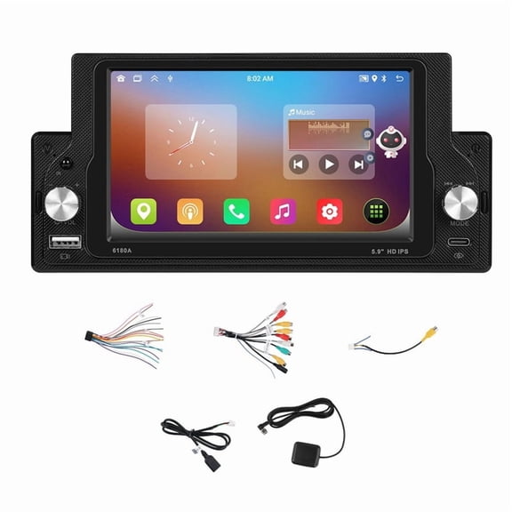 5.9 Inch 1Din MP5 Player 2+64G Wireless Carplay Android Auto Multimedia Player Mirror Link EQ FM USB Car Stereo
