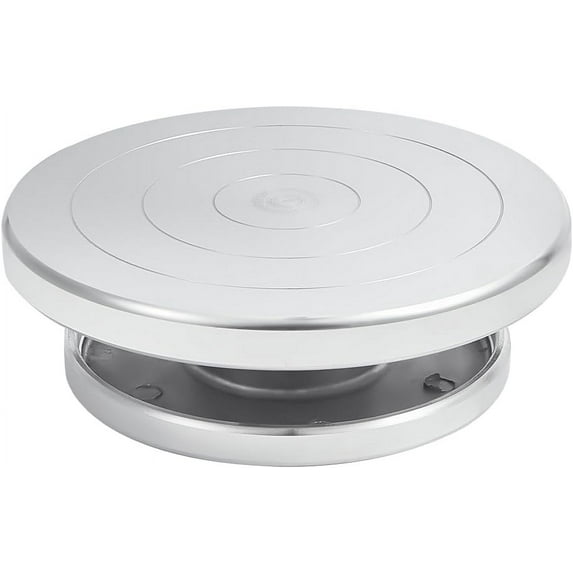 5.9 Inch Aluminium Alloy Rotated Turntable Sculpting Pottery Wheel Rotary Wheel Polymer Clay Tools for Craft Display Stand Pottery Turntable DIY Baking Cake Platinum 1pc