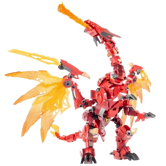 5.9-Inch Beast Warrior Megatron Red Dragon Robot - 2 Modes, Manual Transforming Action Figure, Freeze Devil Style