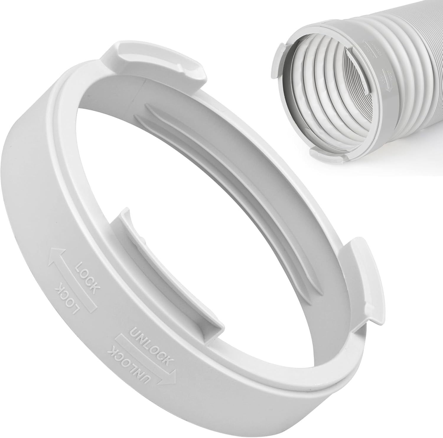 5.9 Inch Portable Air Conditioner Exhaust Hose Coupler, Portable AC Hose Connector Adapter Fit for Most Mobile AC Unit Vent, Portable Air Conditioner Parts & Accessories- Round AC Window Vent Kit