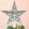 thumbnail image 1 of 5.9 Inch Silver Christmas Glitter Star Tree Topper for Christmas Tree,Shatter-Proof Small Christmas Tree Decoration Treetop for Holiday Ornament or Home Decor,Christmas Clearance, 1 of 5