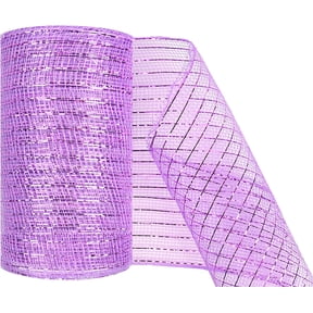 5.9 Inch x 30 Feet Decor Mesh Ribbon with Metallic Foil, Deco Mesh Wreath Supplies Ribbon Mesh Roll for Spring Wreaths, Swags, Craft, Party Decoration