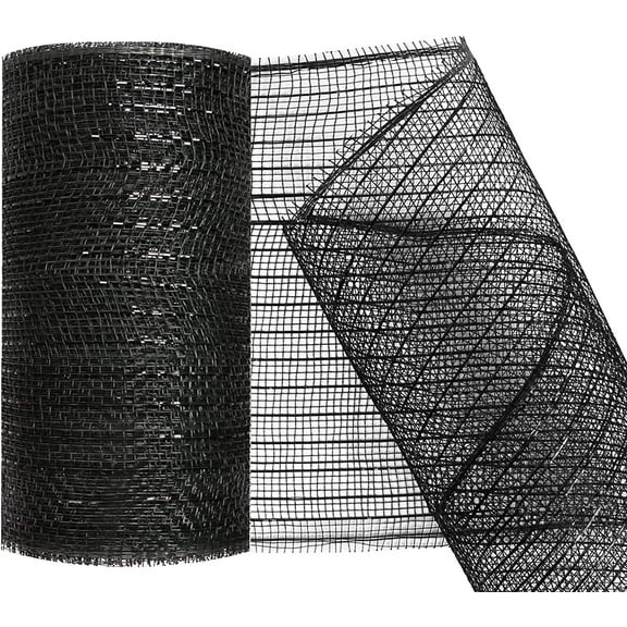 5.9 Inch x 30 Feet Decor Mesh Ribbon with Metallic Foil, Deco Mesh Wreath Supplies Ribbon Mesh Roll for Spring Wreaths, Swags, Craft, Party Decoration