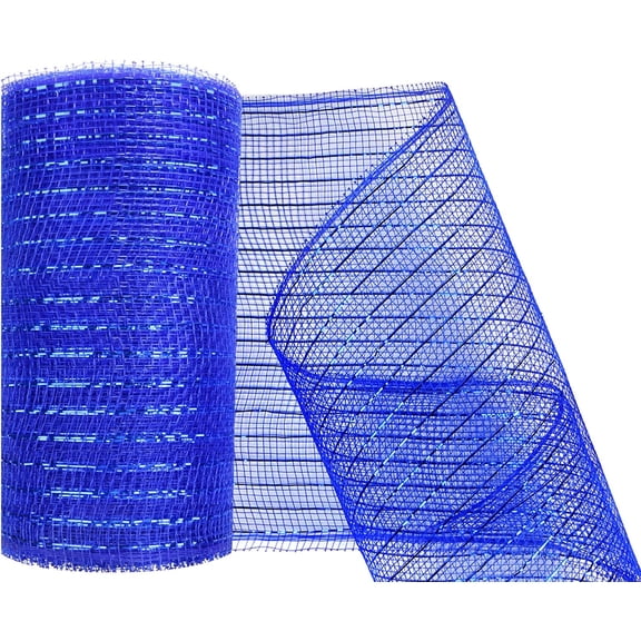 5.9 Inch x 30 Feet Decor Mesh Ribbon with Metallic Foil, Deco Mesh Wreath Supplies Ribbon Mesh Roll for Spring Wreaths, Swags, Craft, Party Decoration