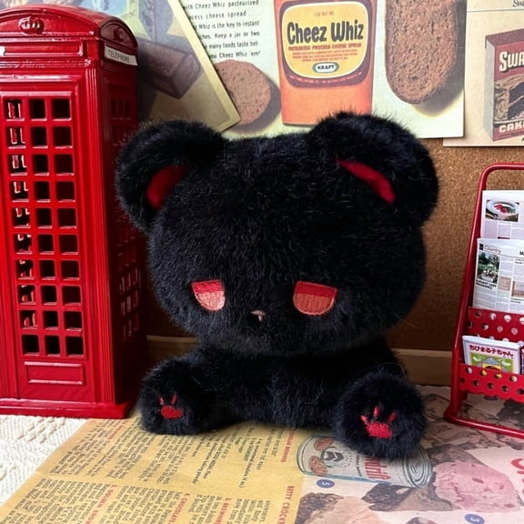 5.9" Kawaii Plush Toys, Emo Cat Emo Bear Plush Dolls High-quality Plush Kitten and Bear Dolls Cute Companion Doll Creative Desktop Decor, Birthday Gifts Easter Gifts Valentine's Day Gifts