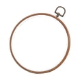 thumbnail image 1 of 5.9" Round Bamboo-Style Embroidery Hoop â Craft Frame for Sewing, DIY & Display, 1 of 7