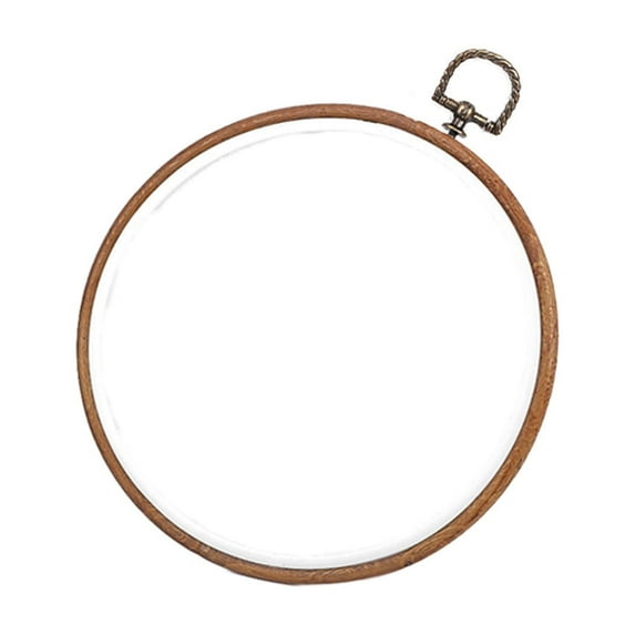 5.9" Round Bamboo-Style Embroidery Hoop â Craft Frame for Sewing, DIY & Display