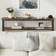 thumbnail image 1 of 5.9"W Narrow Console Table, 2 Tier Skinny Behind Couch Table for Living Room, Slim Sofa Table with Adjustable Shelf, Industrial Hallway Table for Entryway, Foyer, 1 of 9