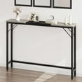 thumbnail image 1 of 5.9"W Narrow Console Table with/without Outlets, Skinny Behind Couch Table for Living Room, Slim Sofa Table with Metal & MDF, Industrial Hallway Table for Entryway, Foyer, 1 of 8