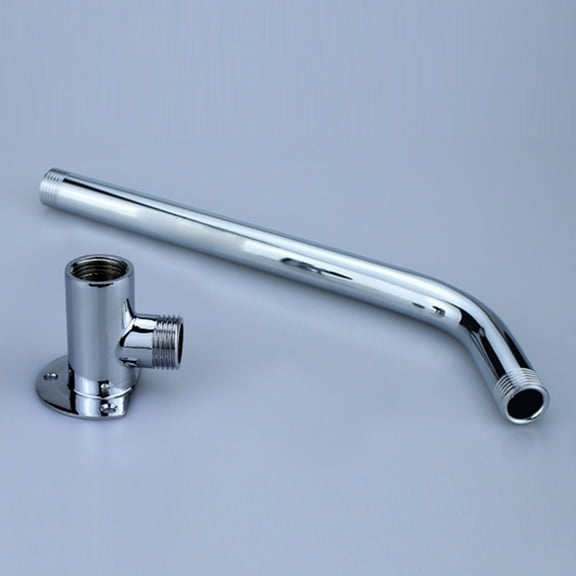 5.9 inch Wall Mounted Stainless Steel Shower Arm with Mount Base Head Extension Pipe Kit