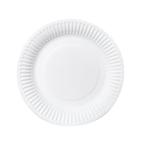 5.91 Inch Paper Plates, Disposable Paper Plates, Pack of 10 , White,White