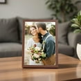 thumbnail image 1 of 3x5 Wooden Picture Frames - Elegant Tabletop or Wall Hanging Photo Display - Home Decor Frame for Living Room & Bedroom - Horizontal Vertical Layout with Easy Insert Back, 1 of 6