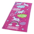 thumbnail image 1 of $5.96 Cotton Beach Towel, 28x60, Mainstays, Pink Unicorn, 1 of 4
