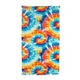 thumbnail image 1 of 5.96 Cotton Beach Towel, 28x60, Mainstays, Tie Dye Blue, Yellow, and Red, 1 of 5