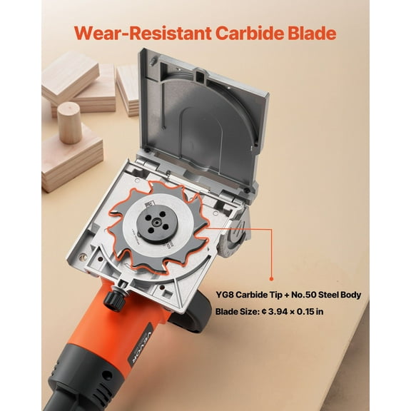 5.9A Electric Biscuit Joiner | 11600 RPM Plate Cutter Tool | Includes Wood Biscuits for DIY Carpentry