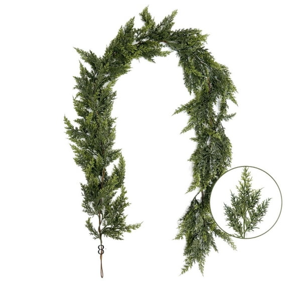 5.9FT Christmas Norfolk Pine Garland -1PCS, Artificial Pine Needles Garlands Faux Greenery Fake Garland for Holiday Fireplace,Table,Window,Stairs,Mante,Indoor Outdoor Decor