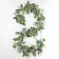 thumbnail image 1 of 5.9FT Eucalyptus Garland Artificial Vines Fake Greenery Garland with Gypsophila and Willow Leaves Faux Hanging Plants for Wedding Home Party Table Wall Decor(2pcs), 1 of 3