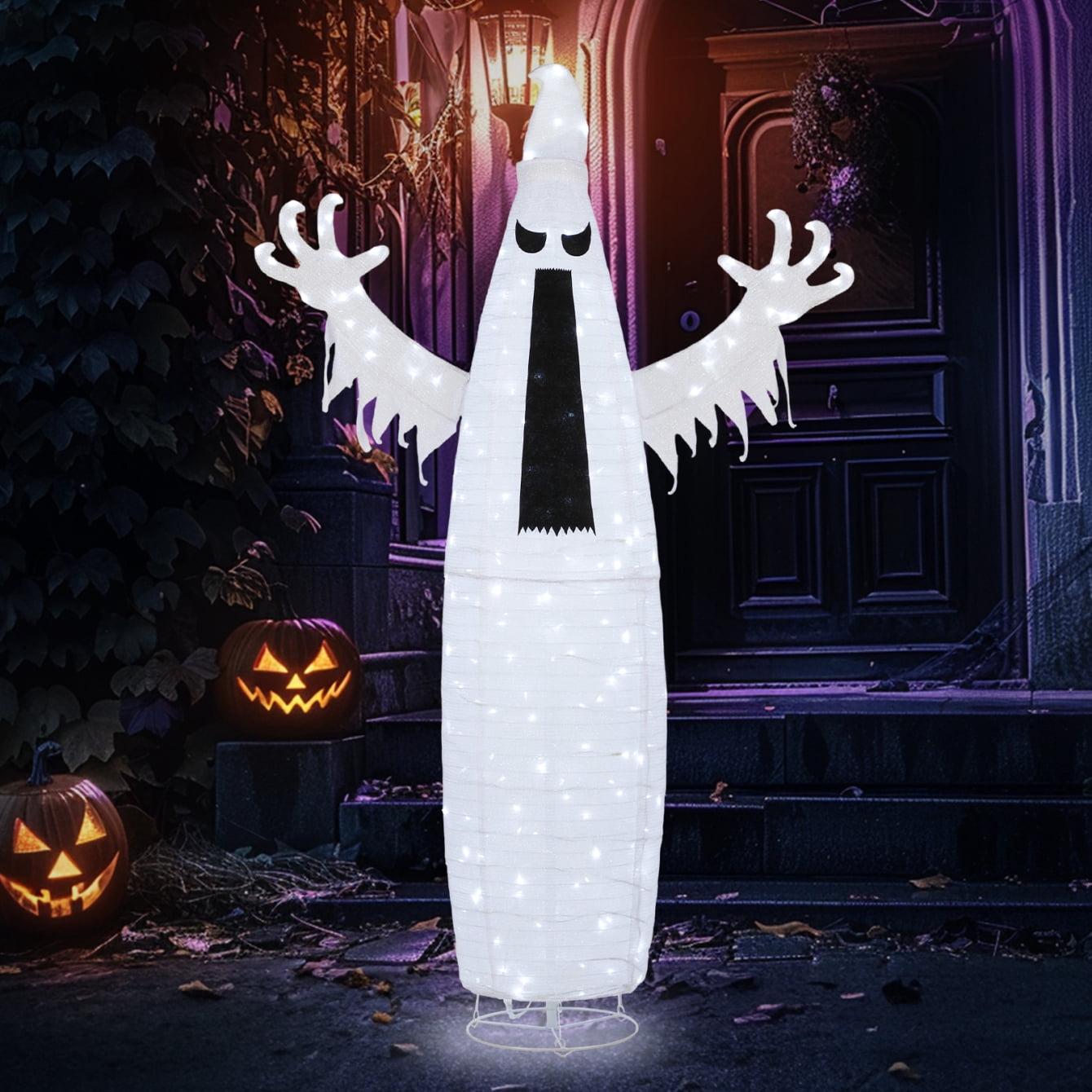 5.9FT Scary Lighted Halloween Decorations Outdoor, Pop Up Halloween ...