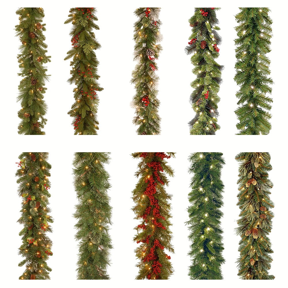 5.9Ft 30 LED Christmas Garland with Lights, Christmas Garland