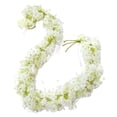 thumbnail image 1 of 5.9ft Artificial Flower Garland for Spring Hanging Durable Garlands Decorative Plastic Rattan Vines for Mantel Wedding Monther's Day, White, 1 of 8