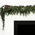 thumbnail image 1 of 5.9ft Artificial Green Cedar Garland, Faux Cedar Needles Garland for Christmas Fireplace, Home, Indoor and Outdoor Decorations,Holiday Mantle, Door, and Wall Decor|YISHFHP, 1 of 9