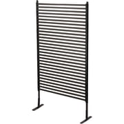 5.9ft Metal Outdoor Privacy Screen, Outdoor Weatherproof Privacy Panel with Stand, Decorative Room Divider for Patio, Balcony, Backyard, Garden