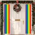 thumbnail image 1 of 5.9ft Rainbow Flag Couplets LGBTQ Gay Pride Porch Hangings Outdoor Decorations Lesbian Wedding Decor Banner, 1 of 3