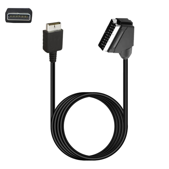 SCART AV Cable For PS1 2 3 Consoles 180cm Fast Speed RGBs Video Sound Transmission TV Connection
