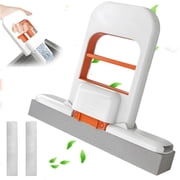 5.9in Mini Foldable Desktop Mop - Compact Wet/Dry Cleaning System, Space-Saving Hanger Base for Kitchen Counters, Glass, Car Interiors