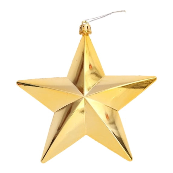 5.9in Patriotic 3D Star Ornaments, Shiny Hanging Decor for 4th of July & Independence Day, Red White Blue Americana Accent for Home Party