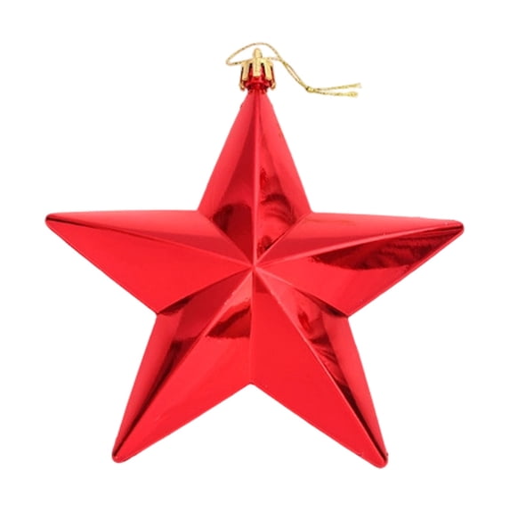 5.9in Patriotic 3D Star Ornaments, Shiny Hanging Decor for 4th of July & Independence Day, Red White Blue Americana Accent for Home Party