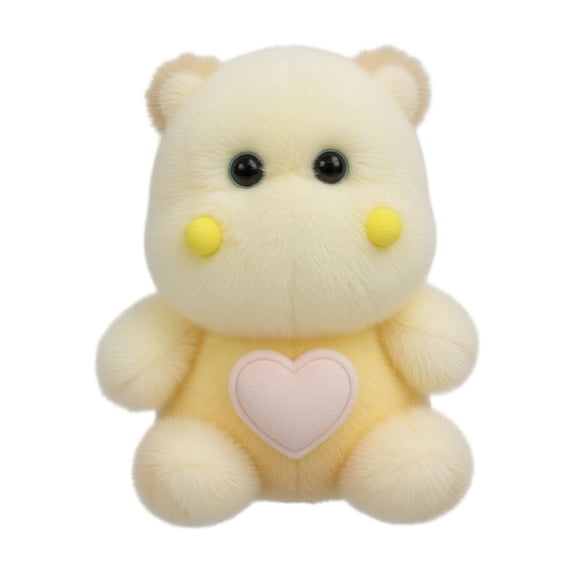 5.9in Plush Hippo Doll Keychain Pendant, Soft Mini Stuffed Animal Charm, Decorative Bag Hanging Ornament, Backpack Accessory, Fashionable Key Ring Decor Yellow
