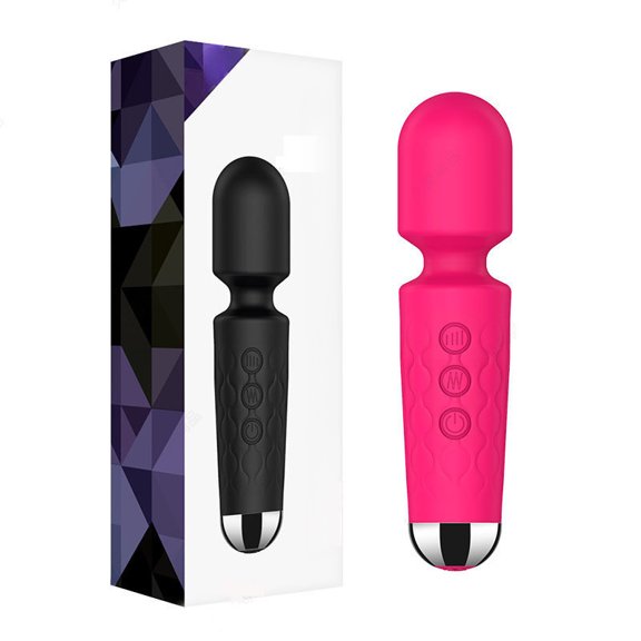 5.9in Portable Wireless Massager - 8 Speeds, 20 Modes, 3-Second Press to Power On, for Neck, Back, Arms, Legs Muscle Relaxation (Mini Rose pink)