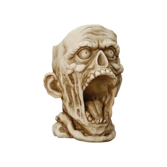 5.9in Resin Skull Zombie Planter Pot, Creative Skeleton Flowerpot for Succulents Indoor Decorative Statue Plant Holder for Desk Halloween Home Office