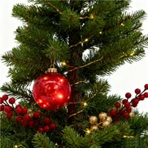 5.9in Shatterproof Christmas Ball Ornament - Single Large Plastic Metallic Glossy Decor, Pre-Attached Hanging String, Tabletop/Tree Centerpiece for Christmas Weddings Holiday Parties