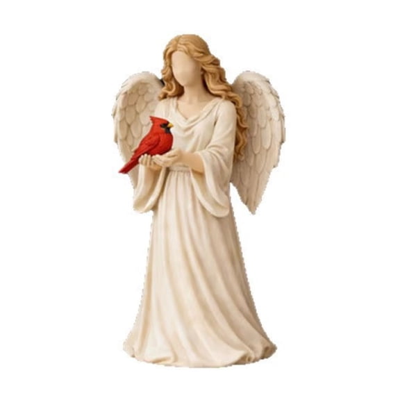 5.9in Sophisticated Cardinal Memorial Figurine, High Saturation Red Bionic Interface for Spiritual Aesthetics, Sacred Remembrance Home Accent Piece