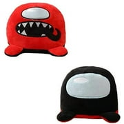 5.9inchAmong Us Reversible Plush Toy Double-Sided Flip for Game Fans The Best Party Gift for Boys and GirlsRed to black