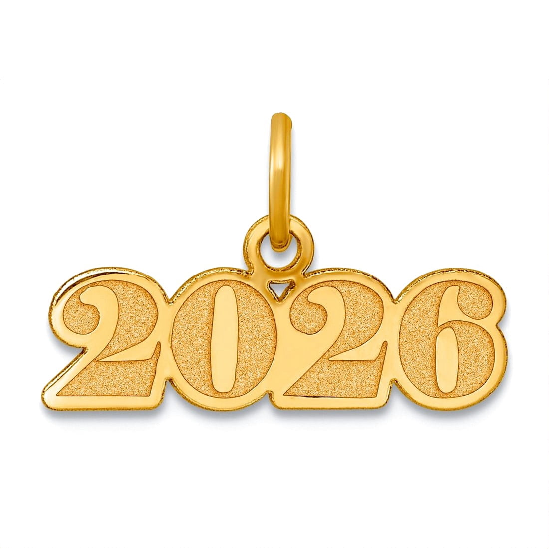 Gold Items For Women 2026.5.9mm 14k Solid Yellow Gold Polished and Satin Horizontal 2026 Charm 26 ...