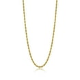thumbnail image 1 of 5.9mm Chunky 24k Yellow Gold Plated Stainless Steel Twisted Rope Chain Necklace, 24 inches + Gift Box, 1 of 6