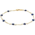 thumbnail image 1 of 5.9mm Polished 14k Yellow Gold Plated Flat Link Chain Anklet, 1 of 6