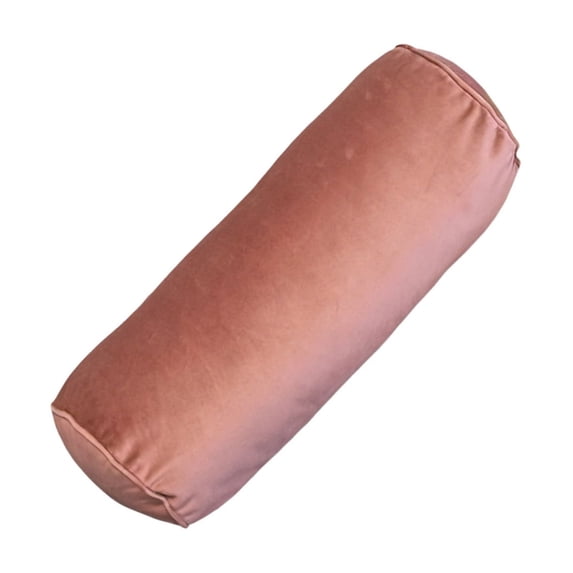 5.9x15.7 Inch Solid Color Zippered Round Neck Roll Pillowcase, Cylindrical Bolster Cushion Cover for Sofa Armrest, Bedroom Bedside and Living Room Couch Daily Decor Replacement Accessory
