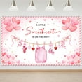 thumbnail image 1 of 5.9x3.6FT Valentine's Day Baby Shower Backdrop A Little Sweetheart is on The Way Photography Background Valentines Day Baby Shower Party Decorations Banner Supplies Photo Booth Props, 1 of 6