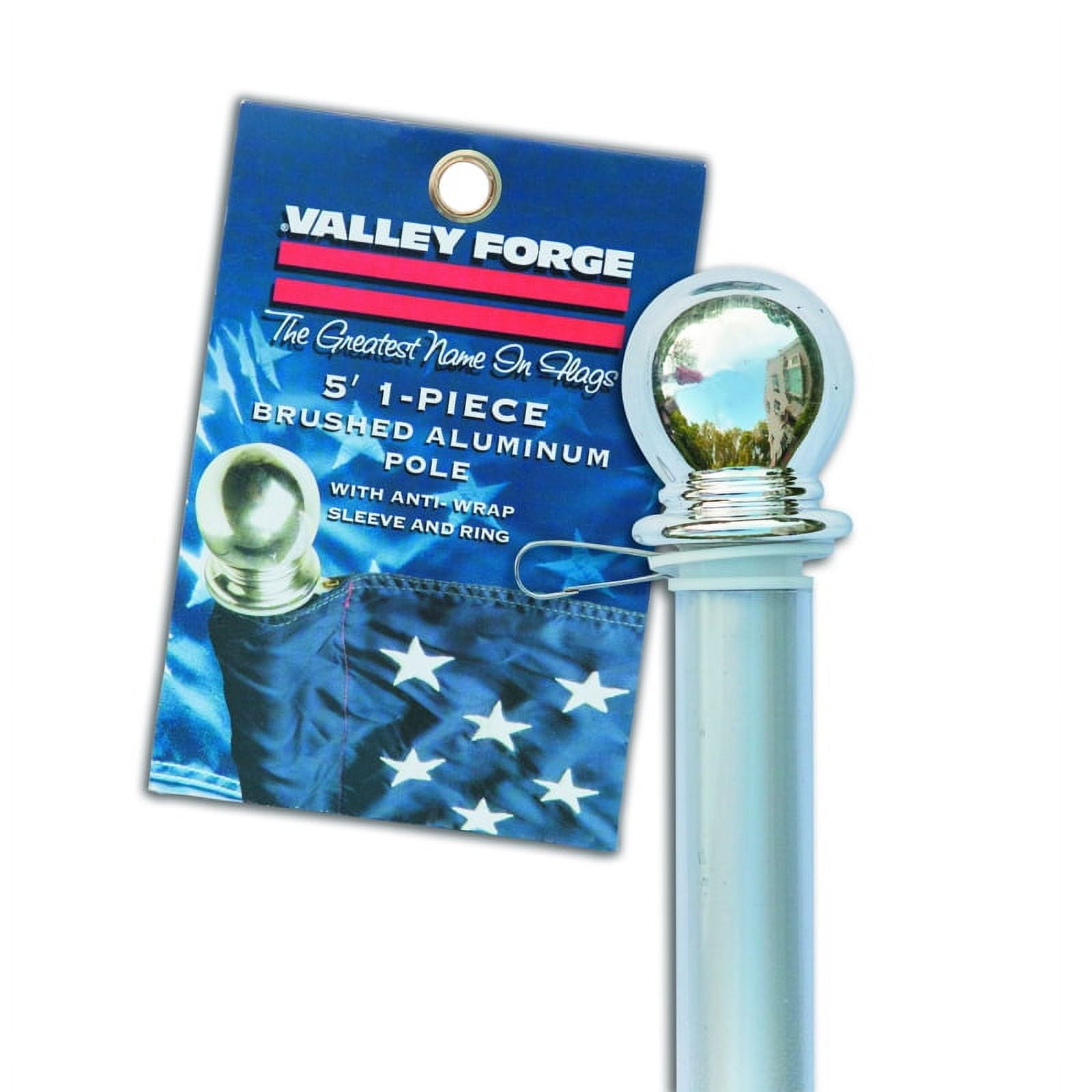 Valley Forge 5 ft. Brushed Aluminum Flag Pole with Sleeve