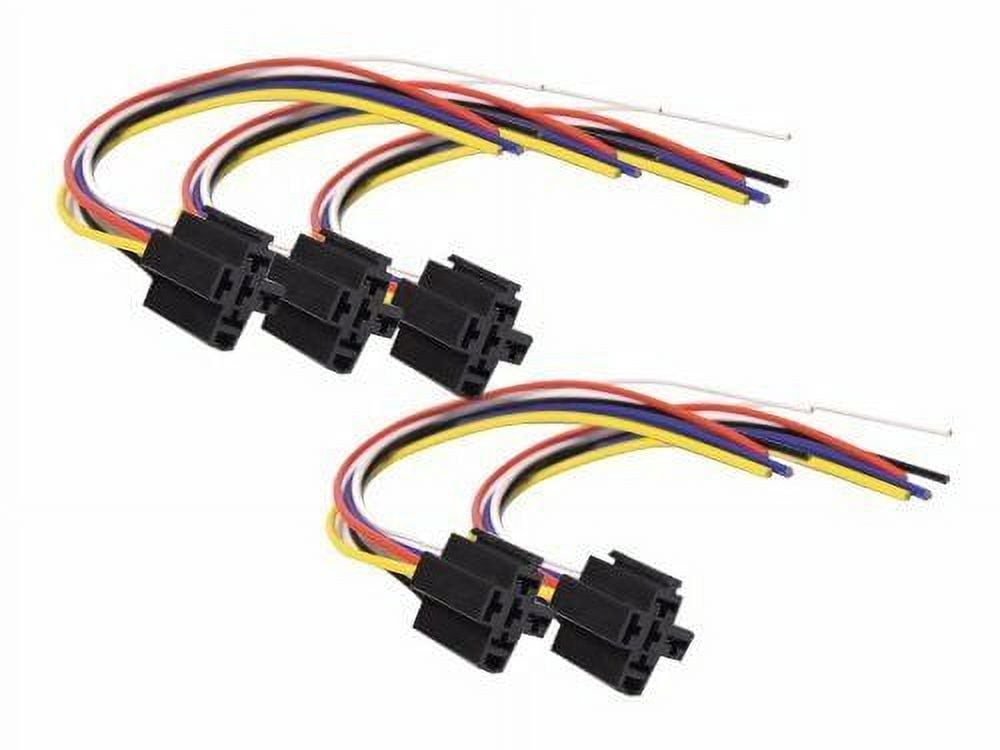 5 Absolute USA 5-Pin 12 VDC Interlocking Relay Socket - Walmart.com