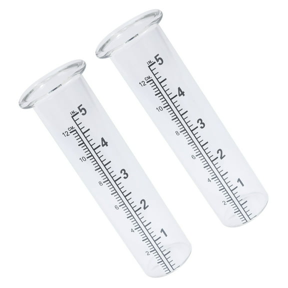 5" Accurate Measurement Durability Glass Rain Gauges Measures for Precise Rain Measurement 0.87in Diameter Holders