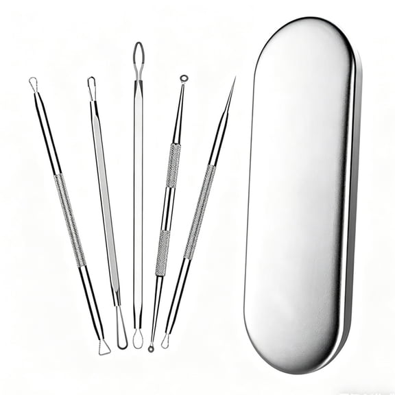 5 Acne Needles,Facial Acne Removal Extractor Blackhead Removal Kit,Blackhead Acne Remover Tool